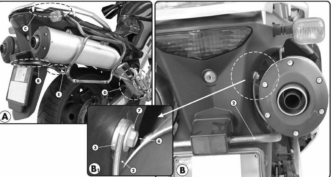 PLX528 GIVI PORTAVALIGIE LATERALI SUZUKI DL 1000 V-STROM 1000 2002-2009 KLV 1000