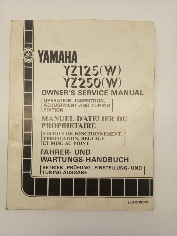 S SERVICE MANUAL YAMAHA YZ125 250 3JD-28199-89 1988